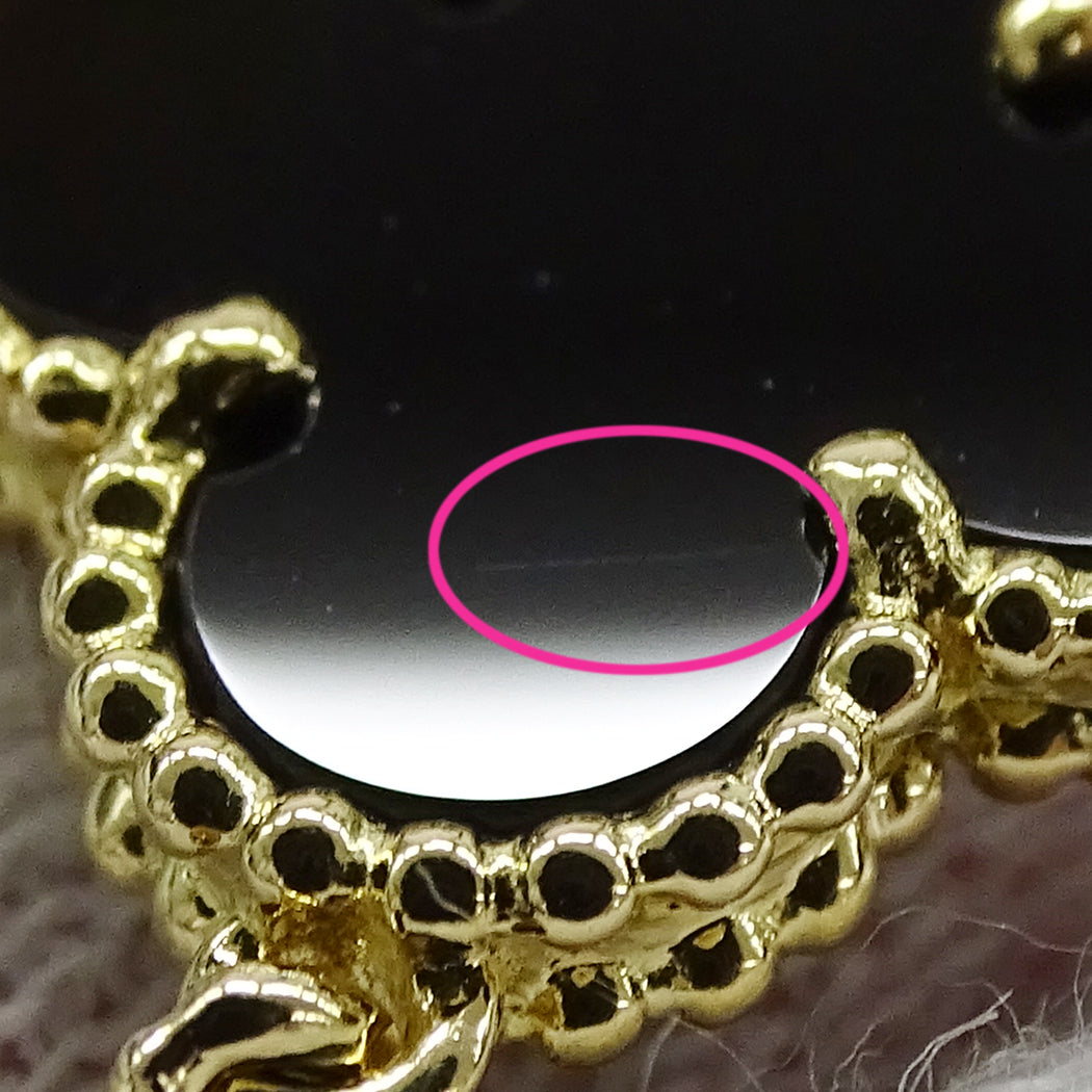 Van Cleef & Arpels ヴァンクリーフ＆アーペル ヴィンテージアルハンブラ 10モチーフ ネックレス 750YG オニキス レディース 【中古】