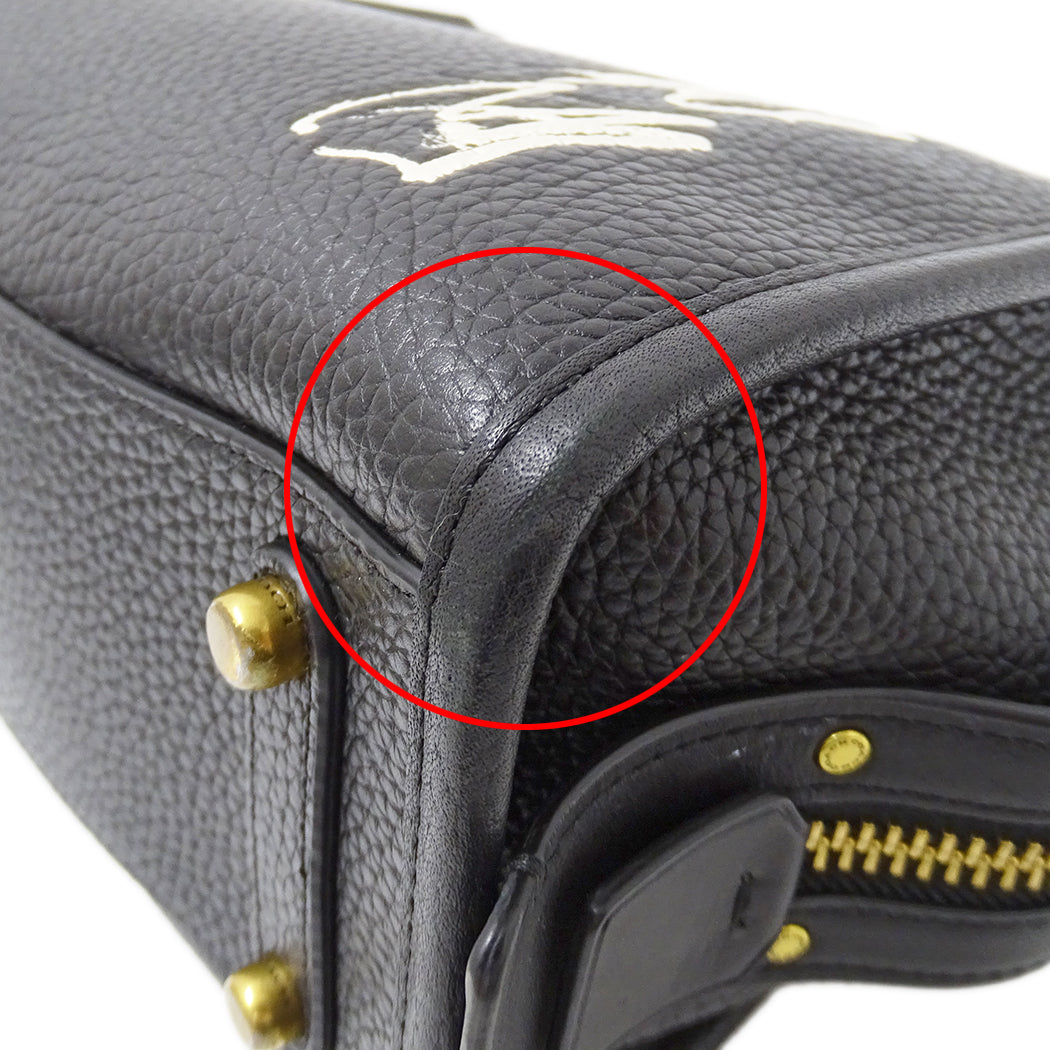 COACH コーチ ローグ 25 2wayバッグ ブラック C0307 レザー レディース ジャンミシェルバスキア コラボ 【中古】