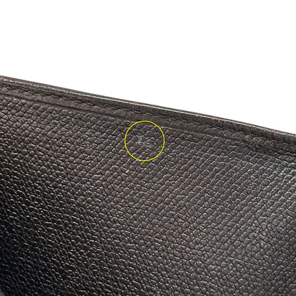 CHANEL シャネル 二つ折り財布 ココボタン ダークブラウン レザー レディース メンズ 【中古】