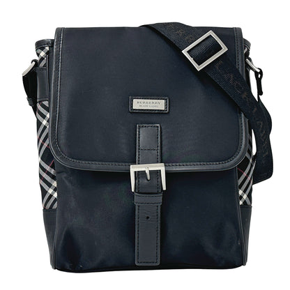 BURBERRY BLACK LABEL バーバリーブラックレーベル ショルダーバッグ ブラック ナイロン メンズ 【中古】