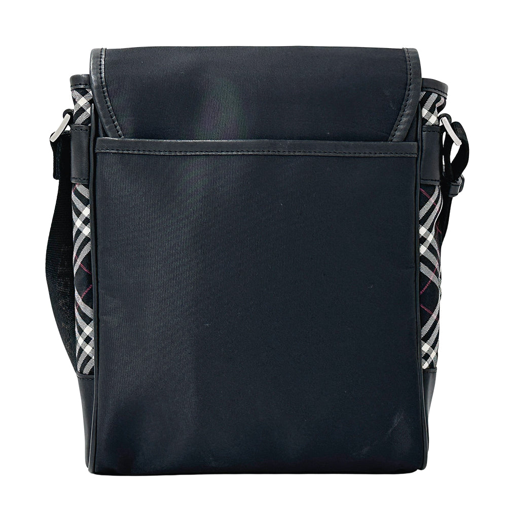 BURBERRY BLACK LABEL バーバリーブラックレーベル ショルダーバッグ ブラック ナイロン メンズ 【中古】