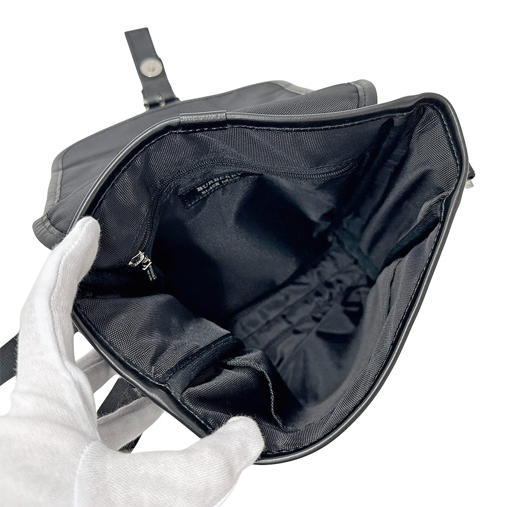 BURBERRY BLACK LABEL バーバリーブラックレーベル ショルダーバッグ ブラック ナイロン メンズ 【中古】