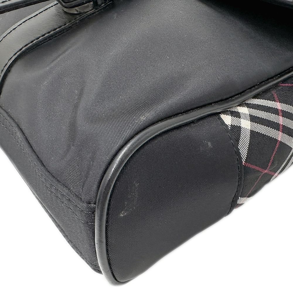 BURBERRY BLACK LABEL バーバリーブラックレーベル ショルダーバッグ ブラック ナイロン メンズ 【中古】