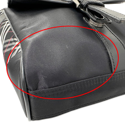 BURBERRY BLACK LABEL バーバリーブラックレーベル ショルダーバッグ ブラック ナイロン メンズ 【中古】