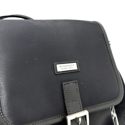 BURBERRY BLACK LABEL バーバリーブラックレーベル ショルダーバッグ ブラック ナイロン メンズ 【中古】
