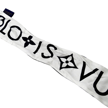 LOUIS VUITTON ルイ・ヴィトン バンドーBB モノグラム インフィニティ スカーフ ホワイト ノワール M90682 シルク レディース 【中古】
