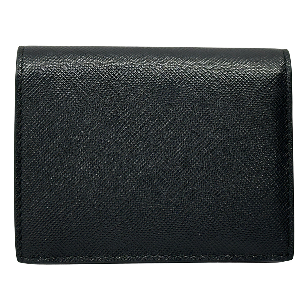 PRADA プラダ 二つ折り財布 ブラック 1MV204 サフィアーノ レディース メンズ 【中古】