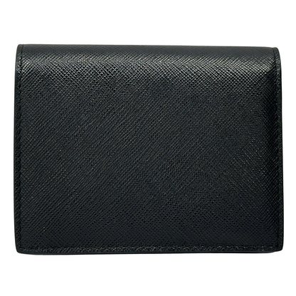 PRADA プラダ 二つ折り財布 ブラック 1MV204 サフィアーノ レディース メンズ 【中古】