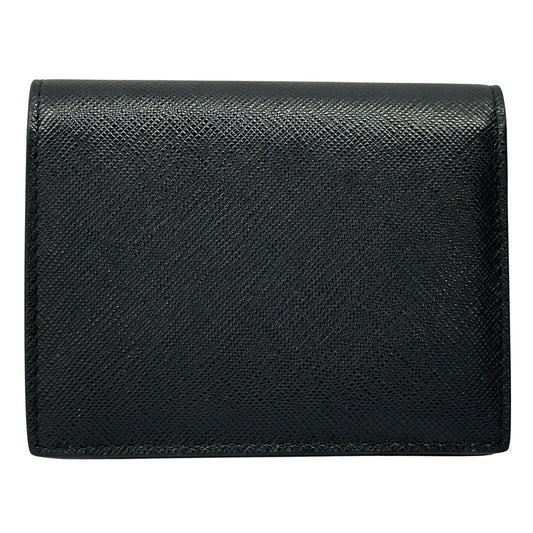 PRADA プラダ 二つ折り財布 ブラック 1MV204 サフィアーノ レディース メンズ 【中古】