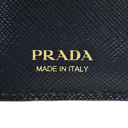 PRADA プラダ 二つ折り財布 ブラック 1MV204 サフィアーノ レディース メンズ 【中古】