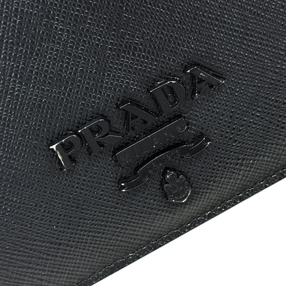 PRADA プラダ 二つ折り財布 ブラック 1MV204 サフィアーノ レディース メンズ 【中古】