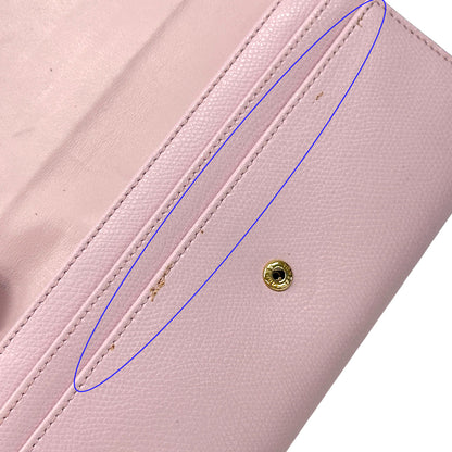 FENDI フェンディ 長財布 エフイズ ピンク ゴールド レザー レディース 【中古】
