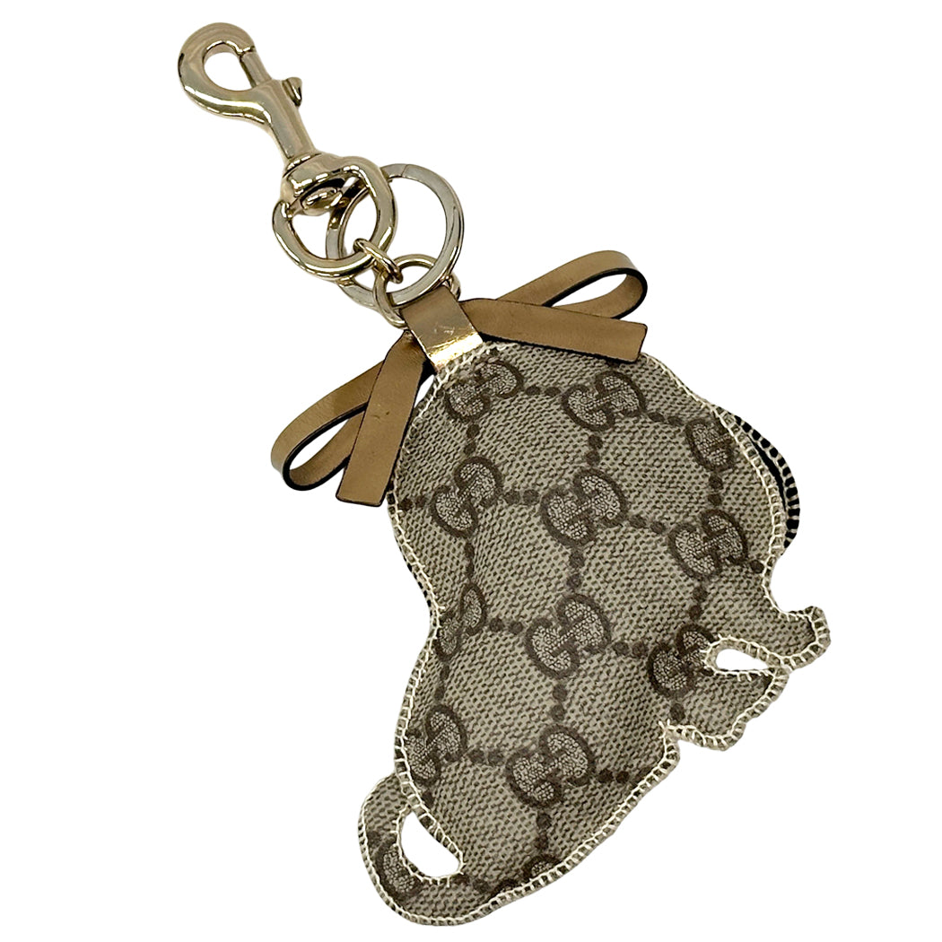 GUCCI グッチ キーホルダー グッチョリ ビーグル ブラウン ブラック レディース 206078 【中古】