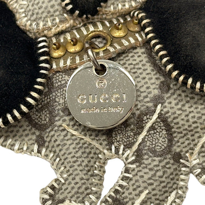GUCCI グッチ キーホルダー グッチョリ ビーグル ブラウン ブラック レディース 206078 【中古】