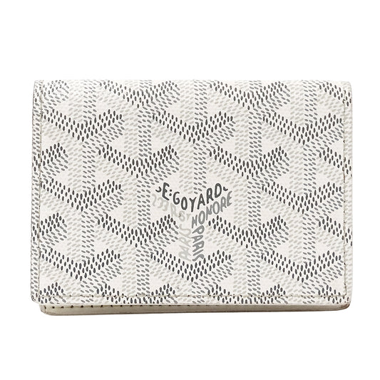 GOYARD ゴヤール マルゼルブ カードケース ホワイト コーティングキャンバス レディース 【中古】