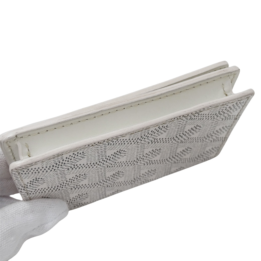 GOYARD ゴヤール マルゼルブ カードケース ホワイト コーティングキャンバス レディース 【中古】