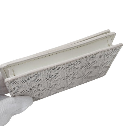 GOYARD ゴヤール マルゼルブ カードケース ホワイト コーティングキャンバス レディース 【中古】