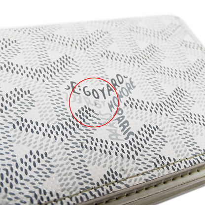 GOYARD ゴヤール マルゼルブ カードケース ホワイト コーティングキャンバス レディース 【中古】