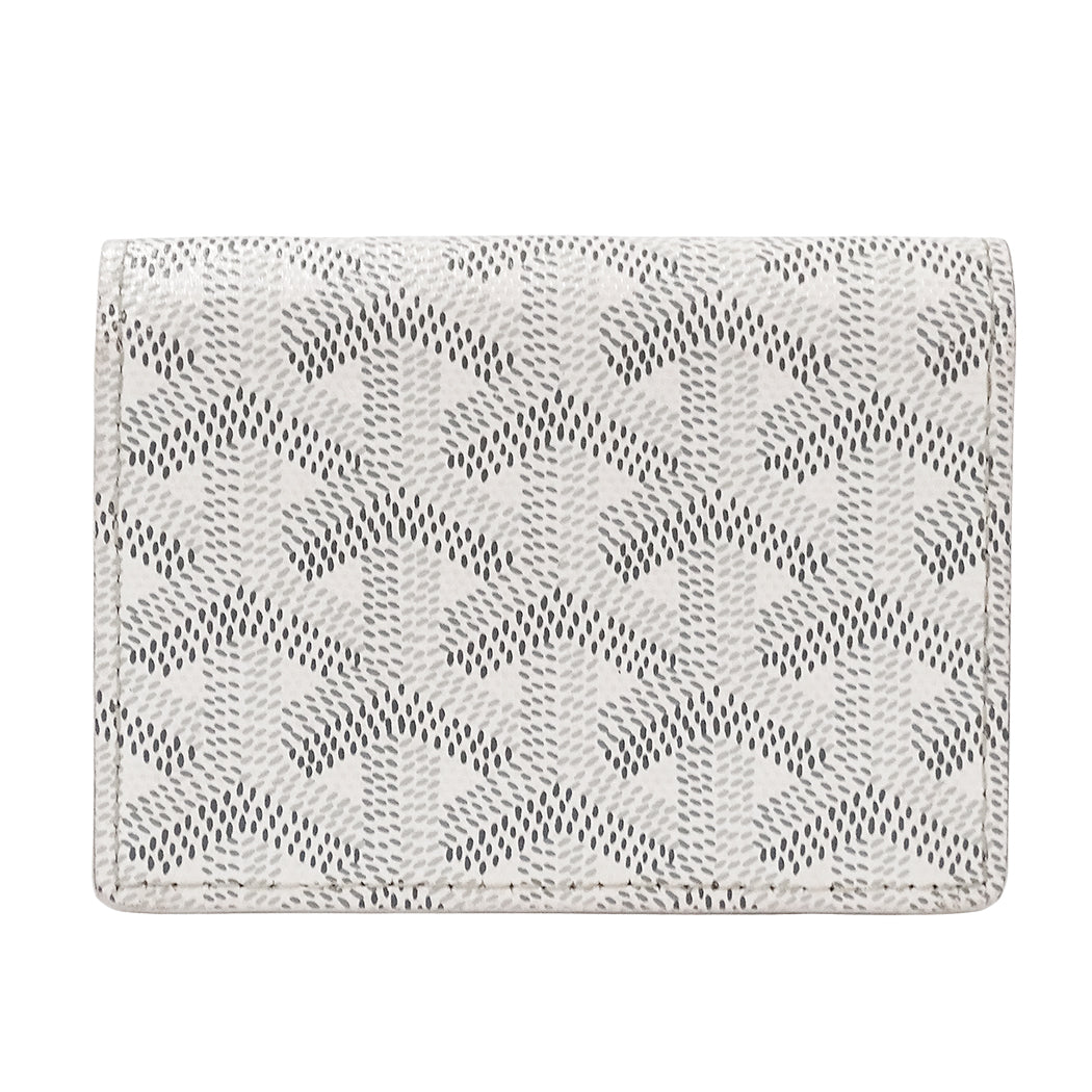 GOYARD ゴヤール マルゼルブ カードケース ホワイト コーティングキャンバス レディース 【中古】