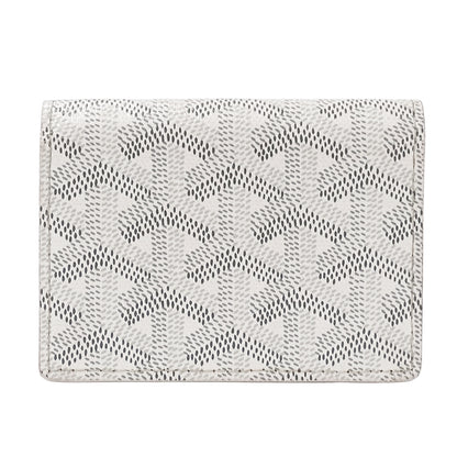 GOYARD ゴヤール マルゼルブ カードケース ホワイト コーティングキャンバス レディース 【中古】