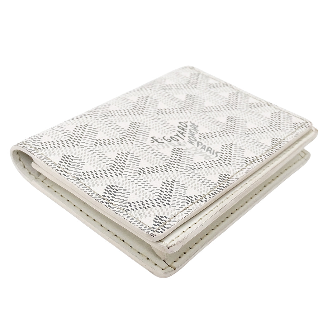 GOYARD ゴヤール マルゼルブ カードケース ホワイト コーティングキャンバス レディース 【中古】