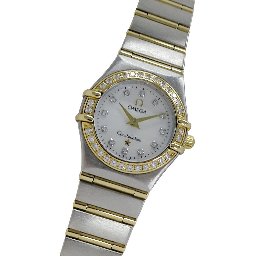 OMEGA オメガ コンステレーション ミニ 1267.75 レディース 腕時計 クオーツ QZ SS YG ダイヤモンド 磨き済み【中古】