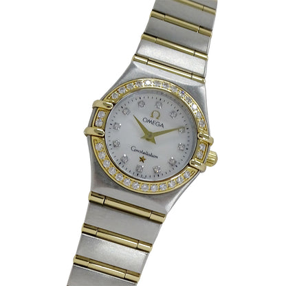 OMEGA オメガ コンステレーション ミニ 1267.75 レディース 腕時計 クオーツ QZ SS YG ダイヤモンド 磨き済み【中古】