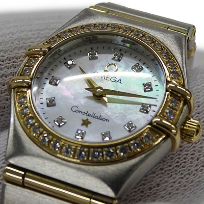 OMEGA オメガ コンステレーション ミニ 1267.75 レディース 腕時計 クオーツ QZ SS YG ダイヤモンド 磨き済み【中古】