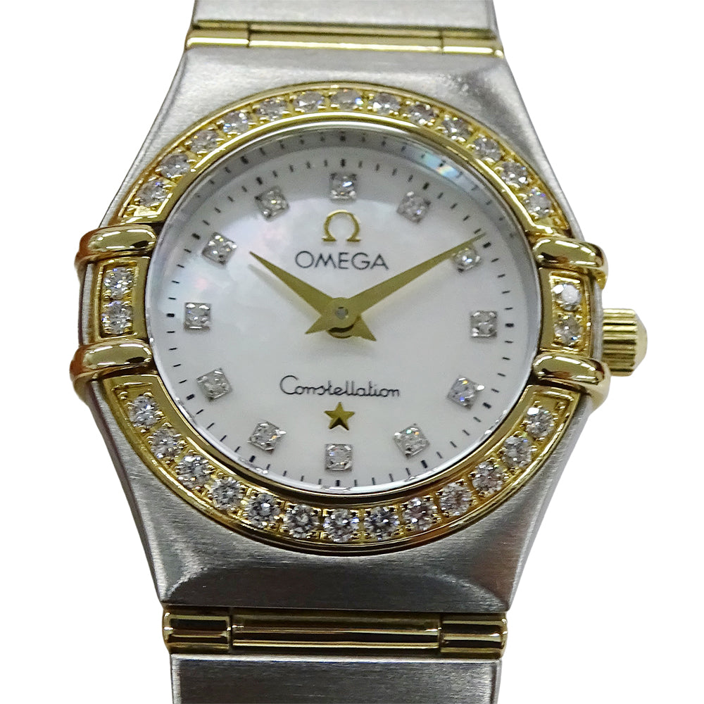 OMEGA オメガ コンステレーション ミニ 1267.75 レディース 腕時計 クオーツ QZ SS YG ダイヤモンド 磨き済み【中古】