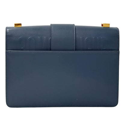 Dior ディオール 30モンテーニュ ショルダーバッグ ブルー ゴールド金具 レザー レディース 【中古】