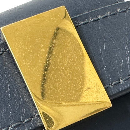 Dior ディオール 30モンテーニュ ショルダーバッグ ブルー ゴールド金具 レザー レディース 【中古】