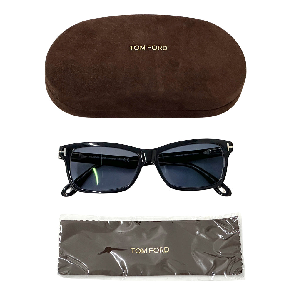 TOM FORD トムフォード サングラス ブラック TF5146 レディース メンズ 度入り 【中古】