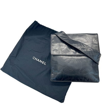 CHANEL シャネル ショルダーバッグ ココマーク ブラック ラムスキン レディース 【中古】