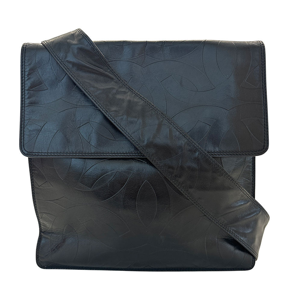 CHANEL シャネル ショルダーバッグ ココマーク ブラック ラムスキン レディース 【中古】
