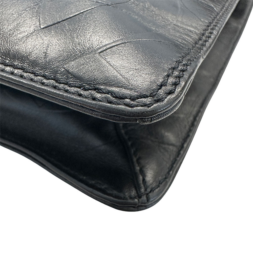 CHANEL シャネル ショルダーバッグ ココマーク ブラック ラムスキン レディース 【中古】