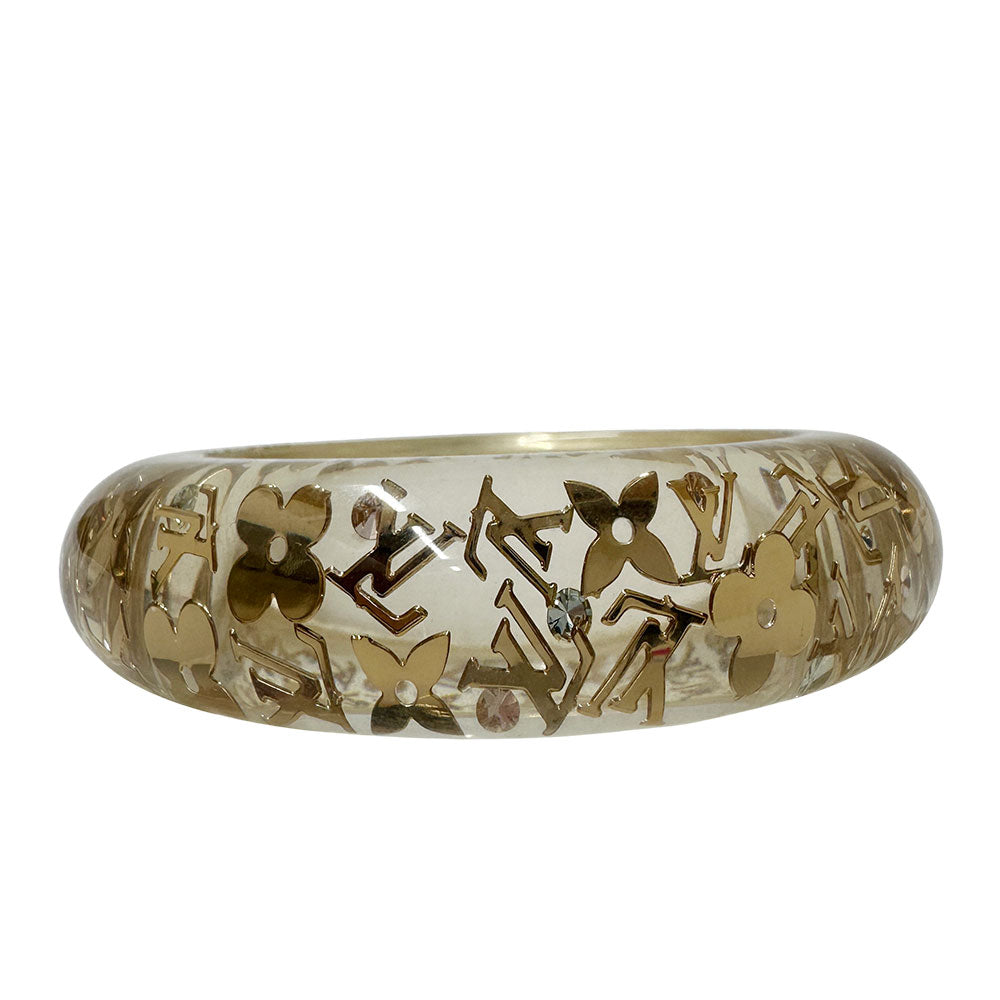 LOUIS VUITTON ルイ・ヴィトン ブラスレ・アンクル―ジョンGM バングル クリア ゴールド レディース M65865 【中古】
