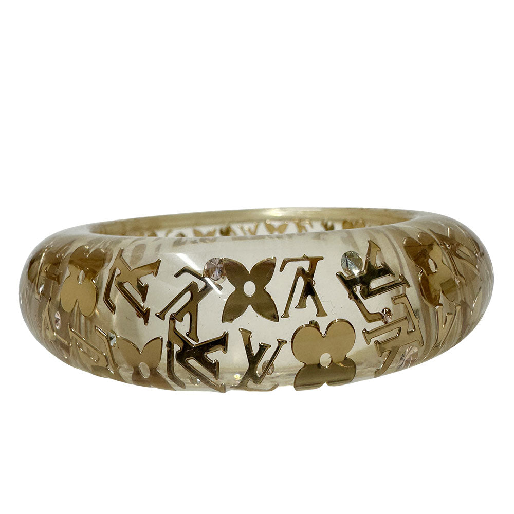 LOUIS VUITTON ルイ・ヴィトン ブラスレ・アンクル―ジョンGM バングル クリア ゴールド レディース M65865 【中古】