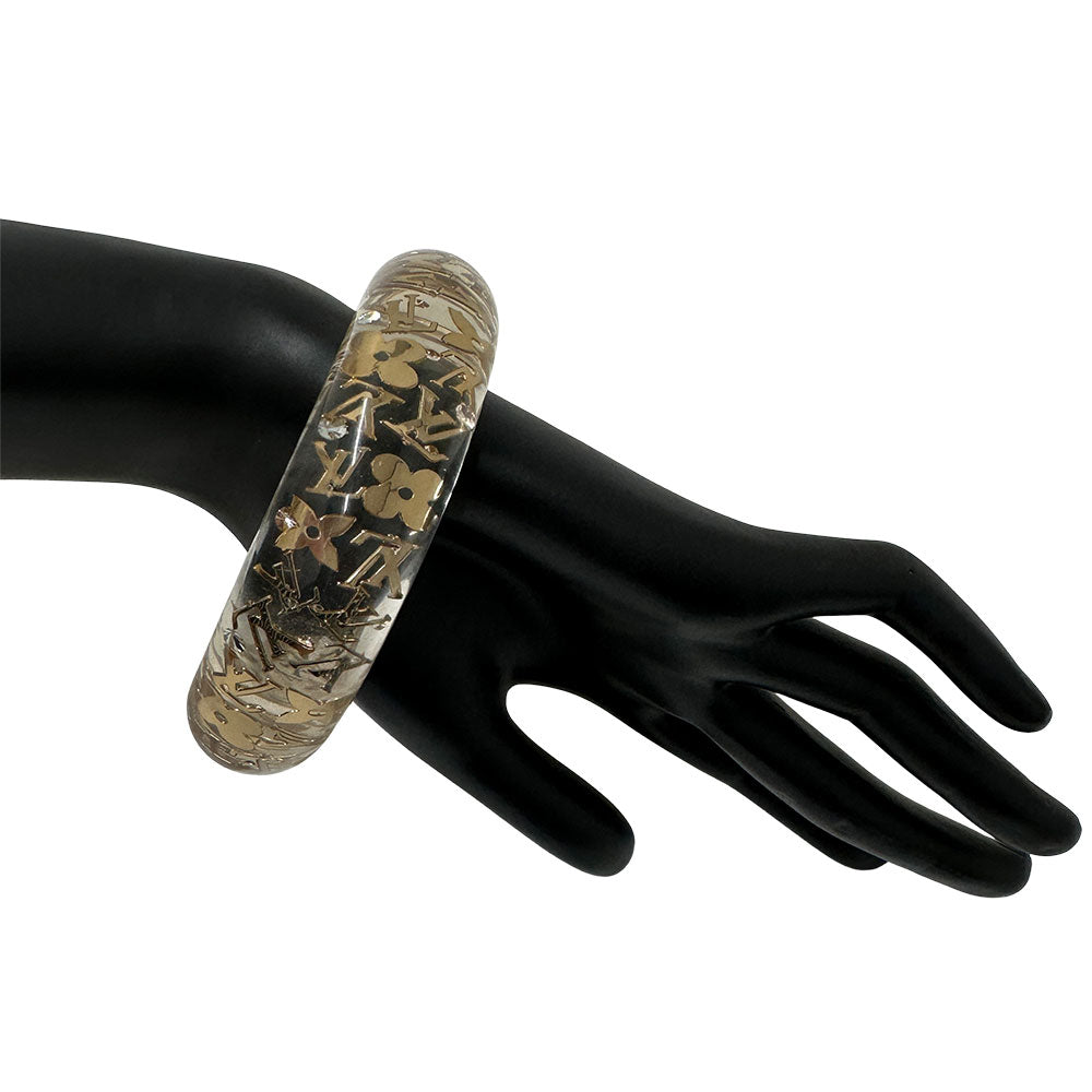 LOUIS VUITTON ルイ・ヴィトン ブラスレ・アンクル―ジョンGM バングル クリア ゴールド レディース M65865 【中古】