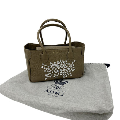 ADMJ エーディーエムジェイ トートバッグ グレージュ レザー レディース 【中古】