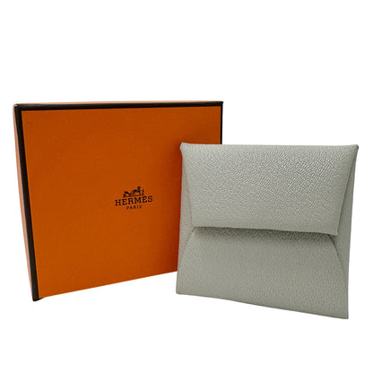HERMES エルメス バスティア コインケース パールグレー シェブルミゾル レディース メンズ 【中古】