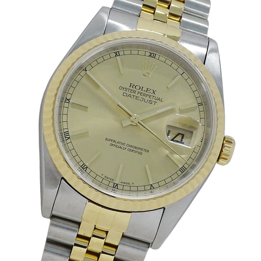 ROLEX ロレックス デイトジャスト 16233 T番 メンズ 腕時計 自動巻き AT SS YG 磨き済み【中古】