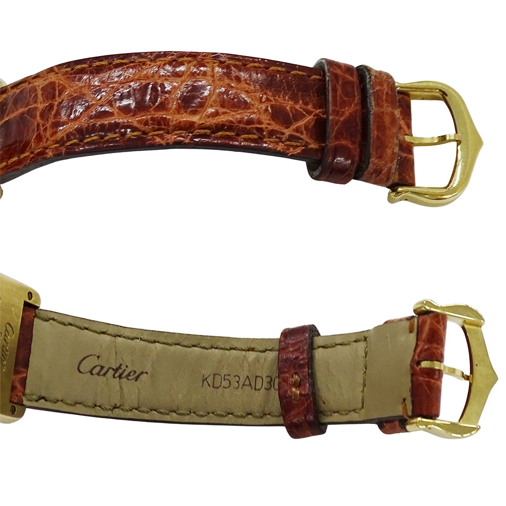 Cartier カルティエ マストタンク SM W1003153 レディース 腕時計 クオーツ QZ 925 レザー 【中古】