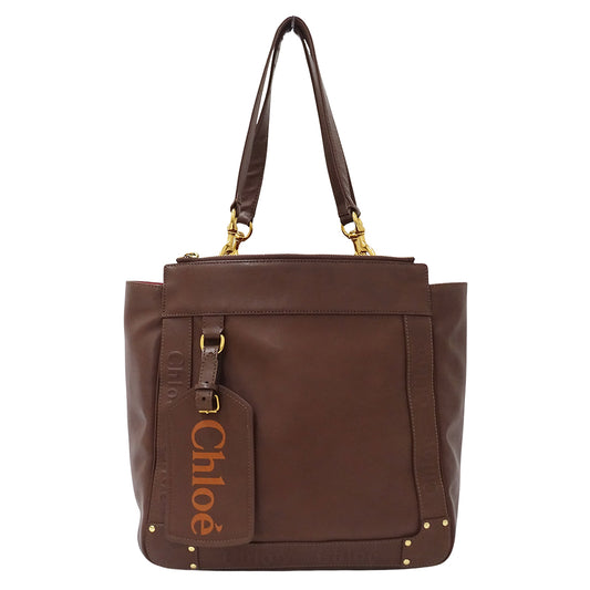 Chloe クロエ トートバッグ エデン ブラウン レザー レディース 【中古】