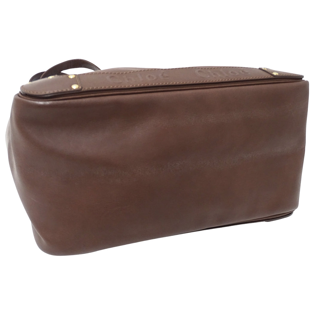 Chloe クロエ トートバッグ エデン ブラウン レザー レディース 【中古】