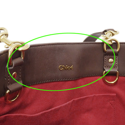 Chloe クロエ トートバッグ エデン ブラウン レザー レディース 【中古】