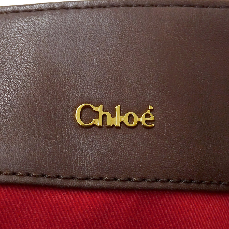 Chloe クロエ トートバッグ エデン ブラウン レザー レディース 【中古】