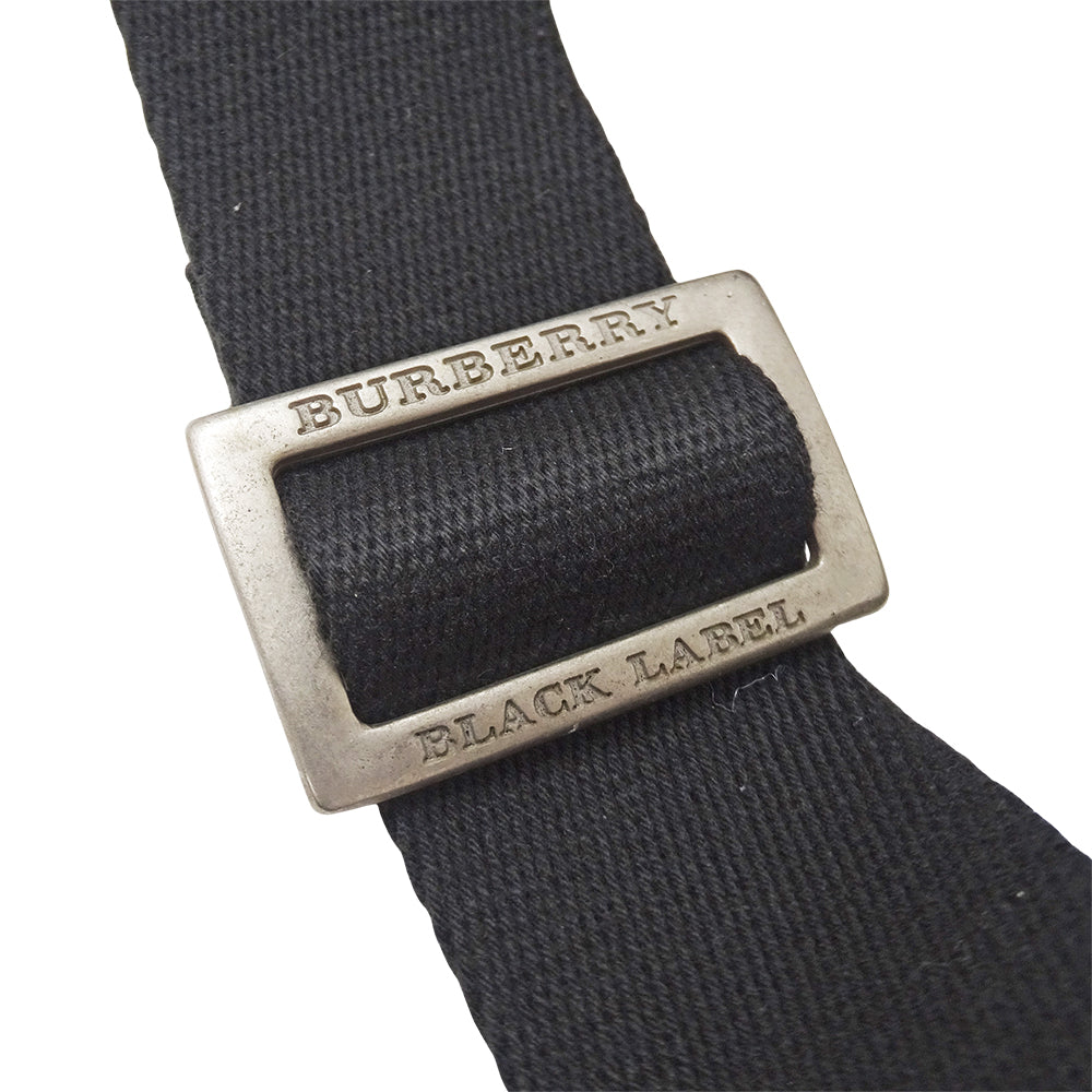 BURBERRY BLACK LABEL バーバリーブラックレーベル ボディバッグ ブラック レザー メンズ 【中古】