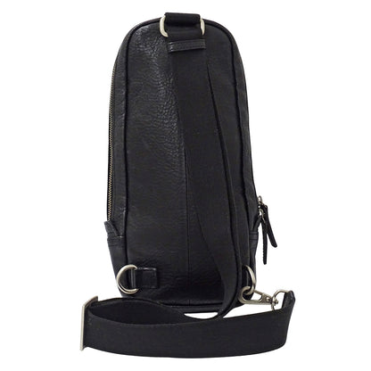 BURBERRY BLACK LABEL バーバリーブラックレーベル ボディバッグ ブラック レザー メンズ 【中古】
