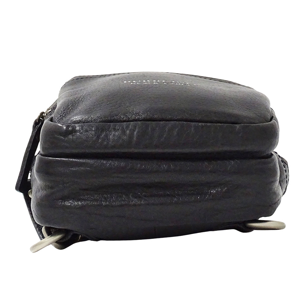 BURBERRY BLACK LABEL バーバリーブラックレーベル ボディバッグ ブラック レザー メンズ 【中古】