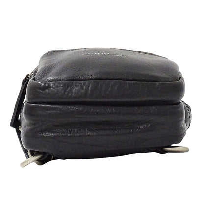 BURBERRY BLACK LABEL バーバリーブラックレーベル ボディバッグ ブラック レザー メンズ 【中古】